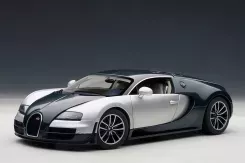 AUTOart Bugatti Veyron Super Sport Dark Blue with Silver White Doors 1:18 70939