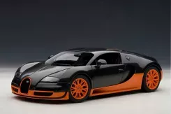 AUTOart Bugatti Veyron Super Sport World Record Black Orange Skirts 1:18 70935