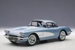 AUTOart Chevrolet Corvette C1 1958 Silver Blue 1:18 71146
