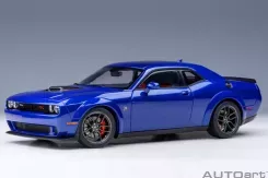 AUTOart Dodge Challenger R T Scat Pack Shaker Widebody 2022 Indigo Blue 1:18 71772