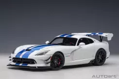 AUTOart Dodge Viper GTS-R Commemorative Edition ACR VX 2017 White with Pearl Blue Stripes 1:18 71731