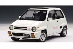 AUTOart Honda City Turbo II White with Motocompo in Yellow 1:18 73282