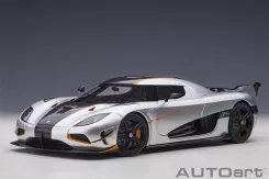 AUTOart Koenigsegg Agera RS Moon Silver Carbon with Orange Accents 1:18 79024