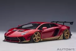 AUTOart Liberty Walk LB-Works Lamborghini Aventador Limited Edition Hyper Red with Gold accents 1:18 79182