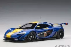 AUTOart McLaren P1 GTR Blue Metallic with Yellow stripes 23 1:18 81542