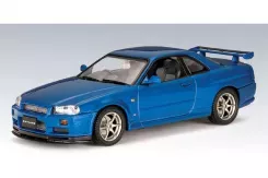 AUTOart Nissan Skyline R34 GTR 1990 Blue 1:43 57301