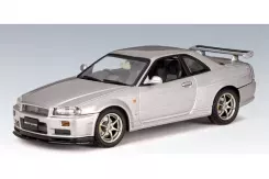 AUTOart Nissan Skyline R34 GTR 1990 Titanium Silver 1:43 57302