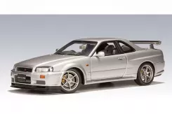 AUTOart Nissan Skyline R34 GTR Titanium Silver 1:18 77302