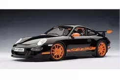 AUTOart Porsche 911 997 GT3 RS 2006 Black with Orange Stripes 1:12 12116