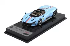 BBR Ferrari Daytona SP3 Serie Icona Azzurro La Plata French Stripe 1:43 BBRC267APST1