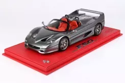 BBR Ferrari F50 Coupe 1995 Spider Version Metallic Iron Grey 1:18 P18190H