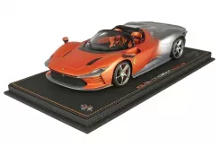 BBR Ferrari SP3 Daytona Icona Series Metallic Matt Silver And Met Orange 1:18 P18214ST